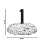 Suport umbrela de gradina Shade, Negru, 50x50x50 cm, imagine suplimentara