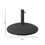 Suport umbrela de gradina Shade, Negru, 58x58x43 cm