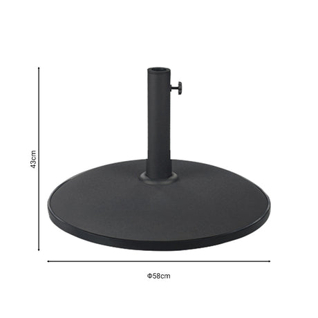 Suport umbrela de gradina Shade, Negru, 58x58x43 cm
