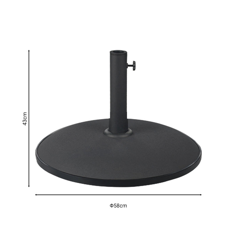 Suport umbrela de gradina Shade, Negru, 58x58x43 cm, imagine suplimentara