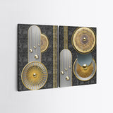 Tablou Canvas (2 bucăți) 2KNV4347, Multicolor, 110x70 cm