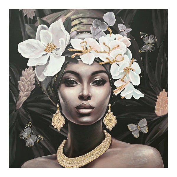 Tablou canvas Beauty Africa, Multicolor, 80x80 cm