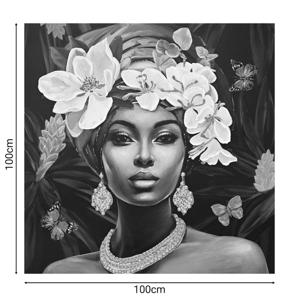 Tablou canvas Beauty Africa, Multicolor, 80x80 cm