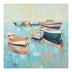 Tablou canvas cu barca, Pânza, 100x100 cm