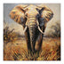 Tablou canvas cu design Elephanti, 100x100 cm