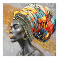 Tablou Canvas cu efect 3D Africana I, Pânza, 100x100 cm