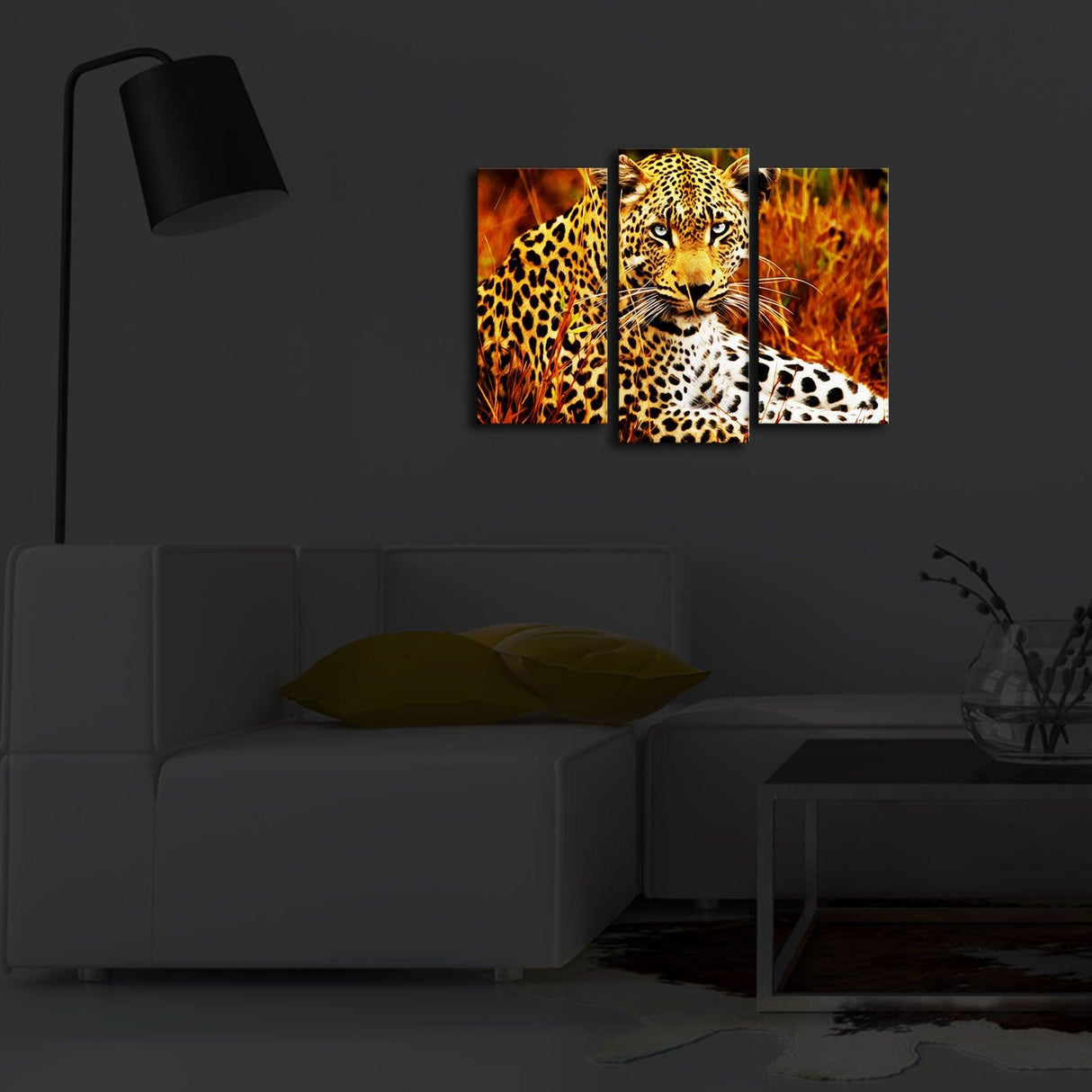 Tablou Canvas cu Led 3PATİACT, Multicolor, 66x45 cm