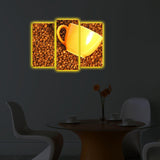 Tablou Canvas cu Led Cafea, Multicolor, 66 x 45 cm