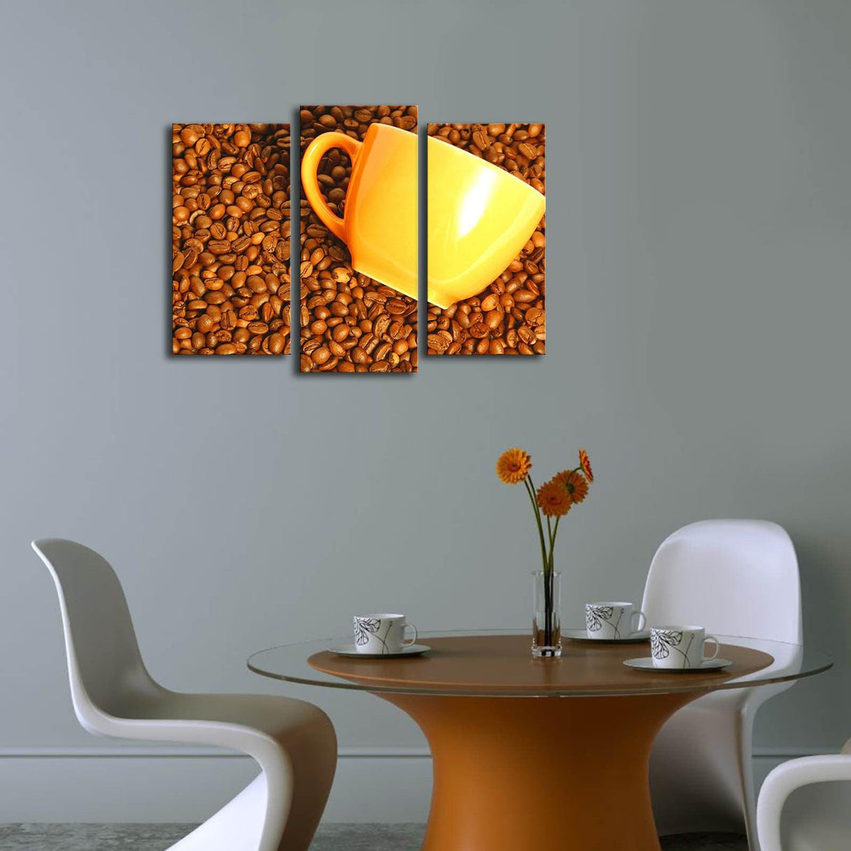 Tablou Canvas cu Led Cafea, Multicolor, 66 x 45 cm