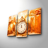 Tablou Canvas cu Led Ceas Buzunar, Multicolor, 66 x 45 cm