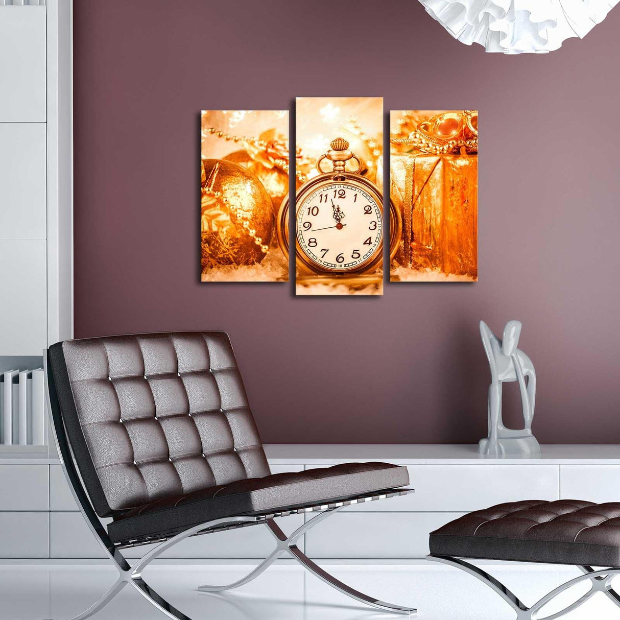 Tablou Canvas cu Led Ceas Buzunar, Multicolor, 66 x 45 cm