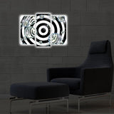 Tablou Canvas cu Led Glob Craciun, Multicolor, 66 x 45 cm