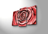Tablou Canvas cu Led Led Trandafir Rosu, Multicolor, 66 x 45 cm