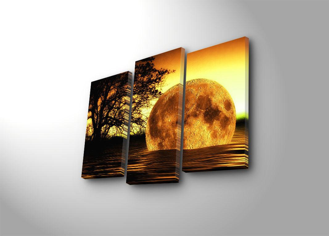 Tablou Canvas cu Led Meteor, Multicolor, 66 x 45 cm