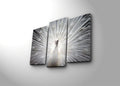 Tablou Canvas cu Led Paun, Multicolor, 66 x 45 cm