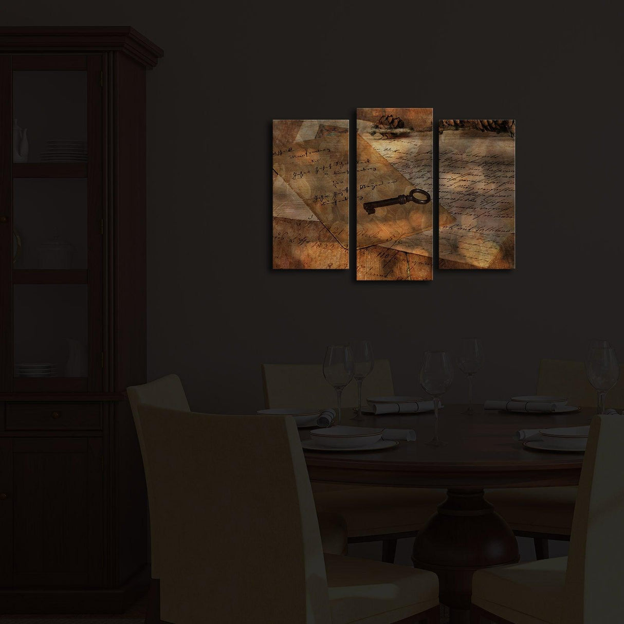 Tablou Canvas cu Led Scrisoarea Secreta, Multicolor, 66 x 45 cm