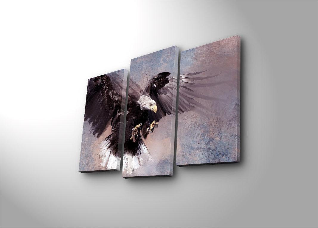 Tablou Canvas cu Led Vultur, Multicolor, 66x 45 cm