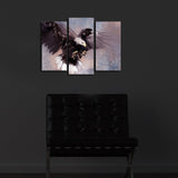 Tablou Canvas cu Led Vultur, Multicolor, 66x 45 cm