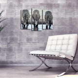 Tablou Canvas cu Led Zebra, Multicolor, 66 x 45 cm