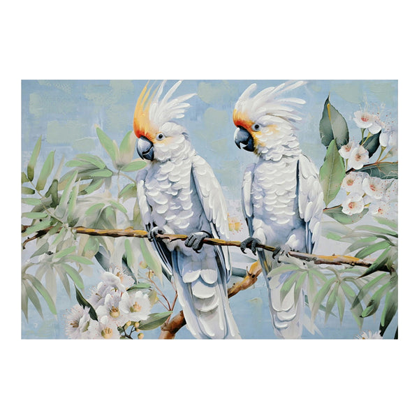 Tablou Canvas cu Model Parote, Pânza, Multicolor, 100x70 cm