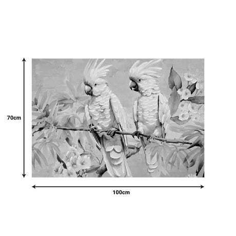 Tablou Canvas cu Model Parote, Pânza, Multicolor, 100x70 cm