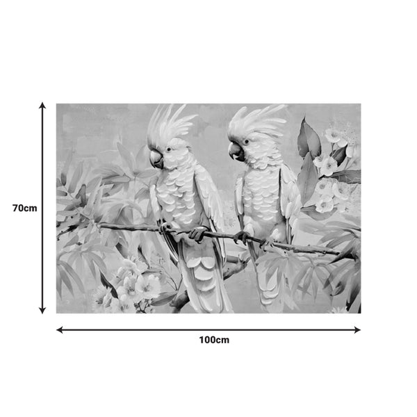 Tablou Canvas cu Model Parote, Pânza, Multicolor, 100x70 cm