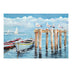 Tablou canvas cu peisaj de port, 100x70 cm