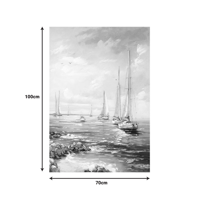 Tablou Canvas cu Velier, Pânza, Multicolor, 70x100 cm