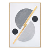 Tablou canvas Geometric, Gri, 52x72 cm