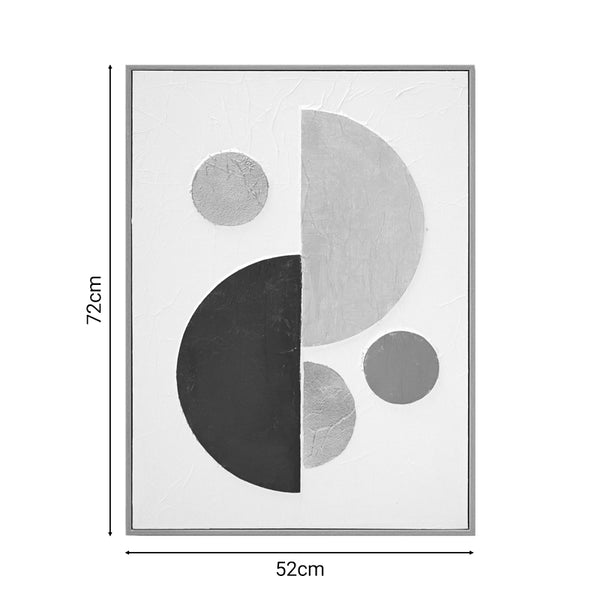 Tablou canvas Geometric, Gri, 52x72 cm