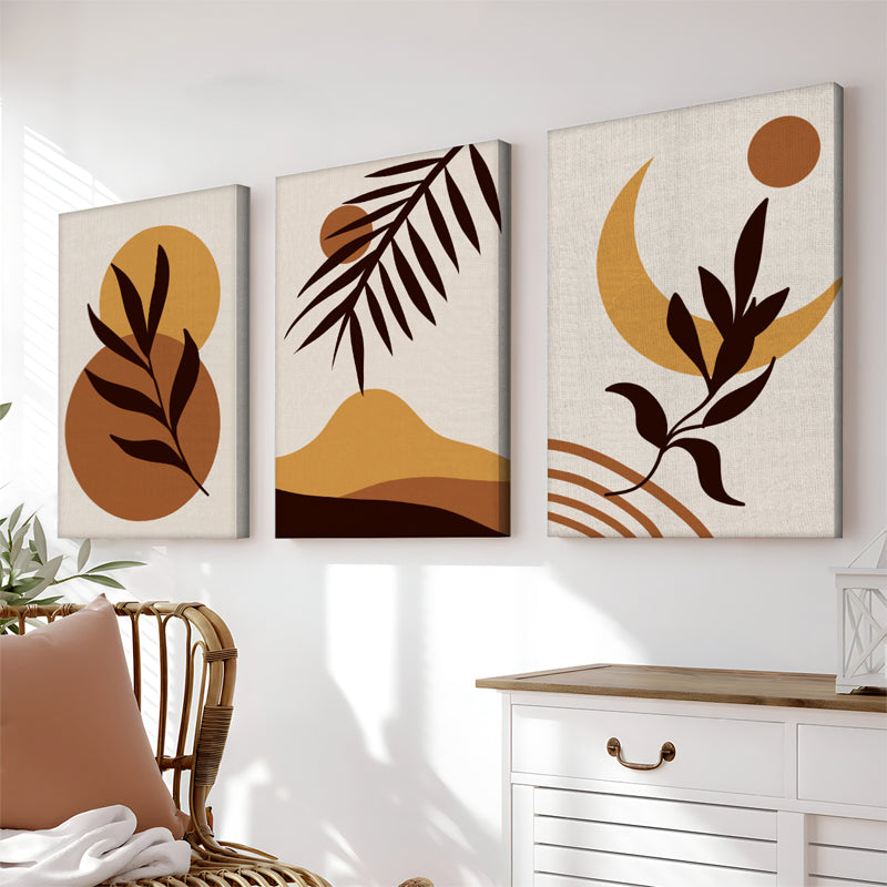 Tablou canvas în rama Decon triptic, Multicolor, 50x70 cm