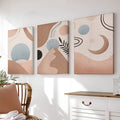 Tablou canvas în rama Leberto, triptic, pânza, 50x70 cm