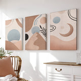 Tablou canvas în rama Leberto, triptic, pânza, 50x70 cm