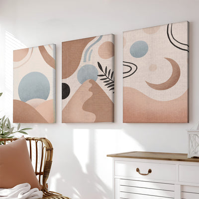 Tablou canvas în rama Leberto, triptic, pânza, 50x70 cm