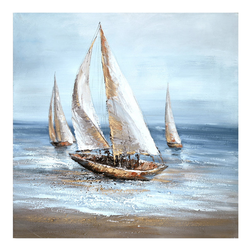 Tablou canvas Sailer, Albastru, 100x100 cm