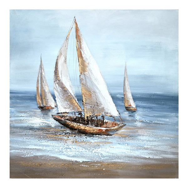 Tablou canvas Sailer, Albastru, 100x100 cm
