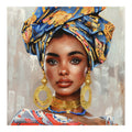 Tablou Canvas Turban 3D, Pânza, 80x80 cm