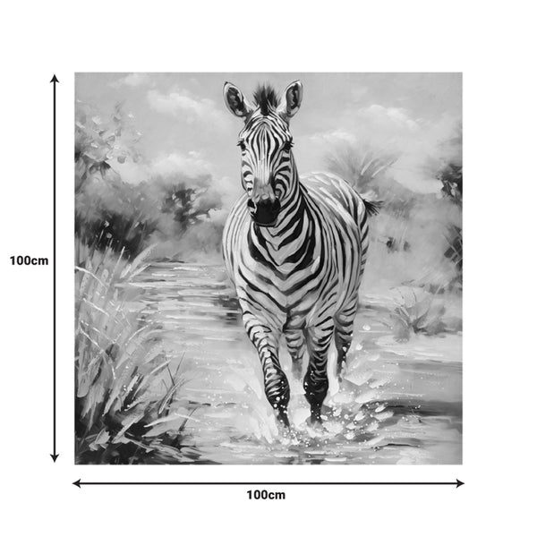Tablou canvas Zebrero, Multicolor, 100x100 cm