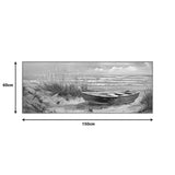 Tablou cu rama Barcu I, Pânza, Multicolor, 150x60 cm