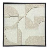 Tablou cu Rama Jeire, Lemn, 62x62 cm, Alba