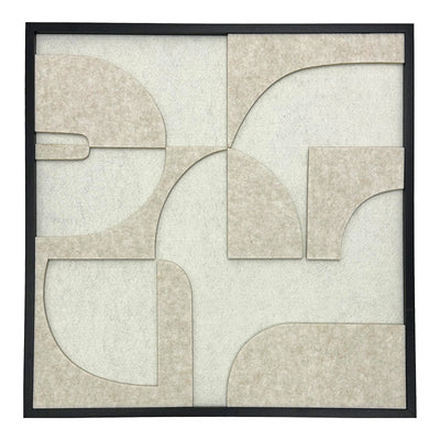 Tablou cu Rama Jeire, Lemn, 62x62 cm, Alba