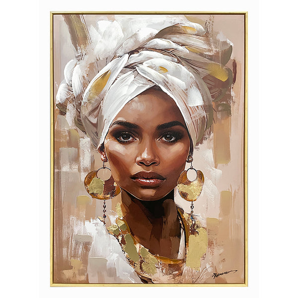 Tablou cu rama pe pânza Gazel, Pânza, Multicolor, 70x100 cm