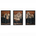 Tablou de canvas Wall art în frame Fortasia triptyque cu digital print 33x0.3x48cm, Multicolor