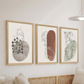 Tablou de canvas Wall art în frame Linento triptyque cu digital print 33x0.3x48cm, Multicolor