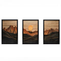 Tablou de canvas Wall art în frame Peaky triptyque cu digital print 33x0.3x48cm, Multicolor, 33x0.3x48 cm, imagine principală, MDF, pentru locuință