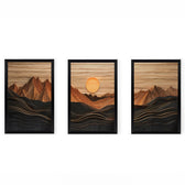Tablou de canvas Wall art în frame Peaky triptyque cu digital print 33x0.3x48cm, Multicolor, 33x0.3x48 cm, imagine principală, MDF, pentru locuință