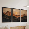 Tablou de canvas Wall art în frame Peaky triptyque cu digital print 33x0.3x48cm, Multicolor, 33x0.3x48 cm, vedere frontală, MDF, pentru locuință