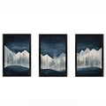 Tablou de canvas Wall art în frame Wavy triptyque cu digital print 33x0.3x48cm, Multicolor