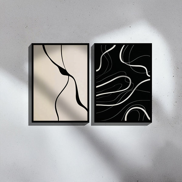 Tablou decorativ Bennez I, Negru, 33x48 cm