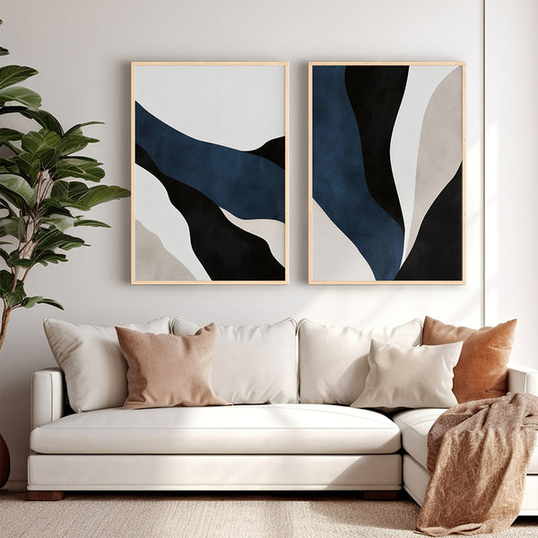 Tablou decorativ cu funcție de artă digitală Serja, cu ramă, Multicolor, 33x48 cm